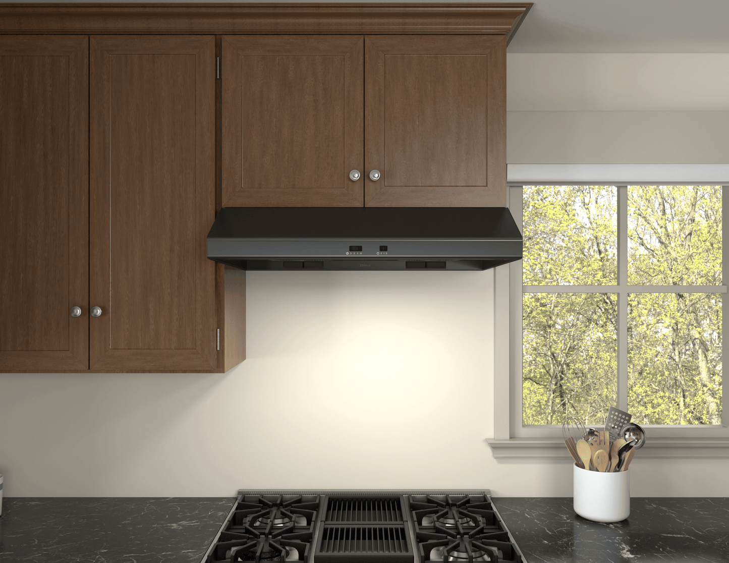 Zephyr AK6536CBS Cyclone, Under Cabinet, 36", Black SS, 600 CFM