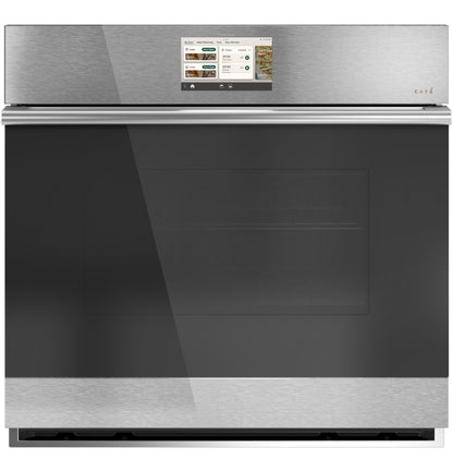 Cafe CTS70DM2ZS5 CAF(EBACK)™ 30" Smart Single Wall Oven with Convection in Platinum Glass