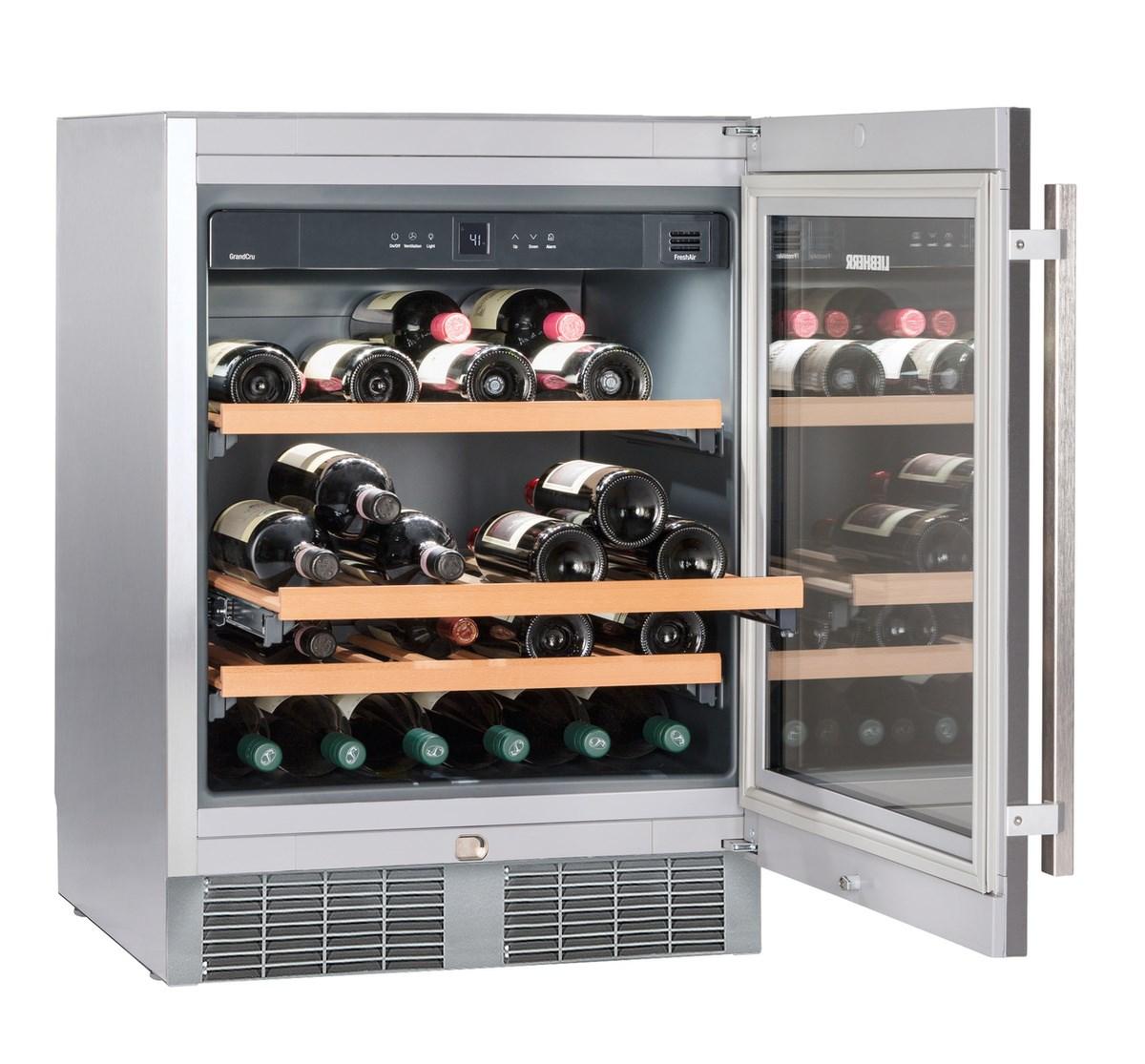 Liebherr WU4500 Undercounter Wine Cabinet, 24", Lock, 1 Zone, Reversible Door