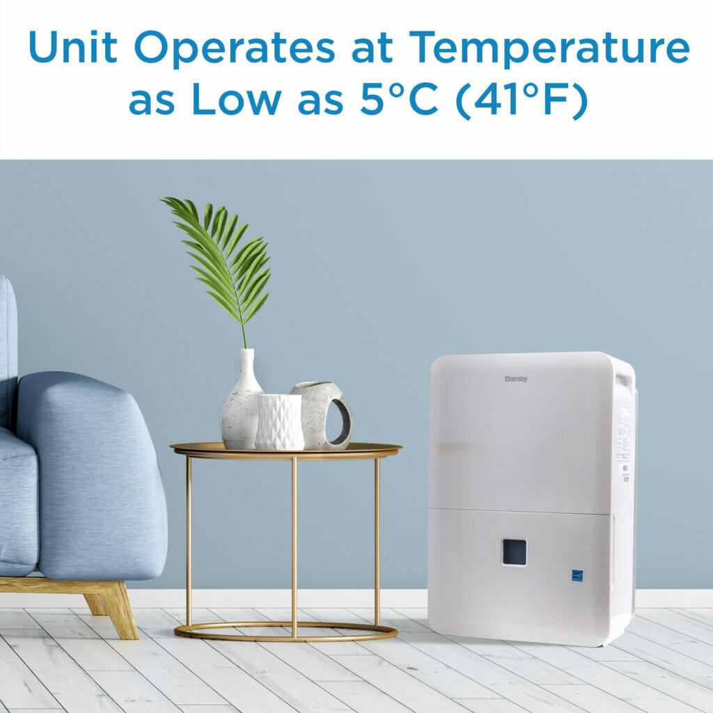 DDR050BJP2WDB Danby 50 Pint Dehumidifier with Pump in White