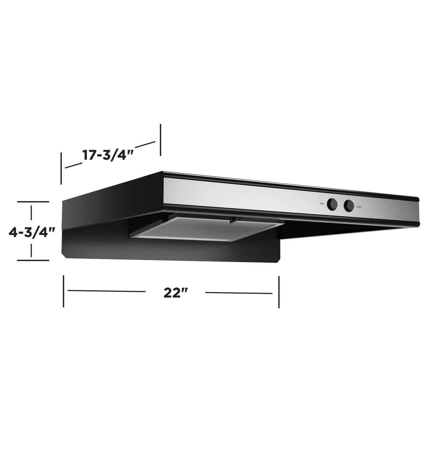 Ge Appliances JNXR22SPSS RV Under the Cabinet Range Hood
