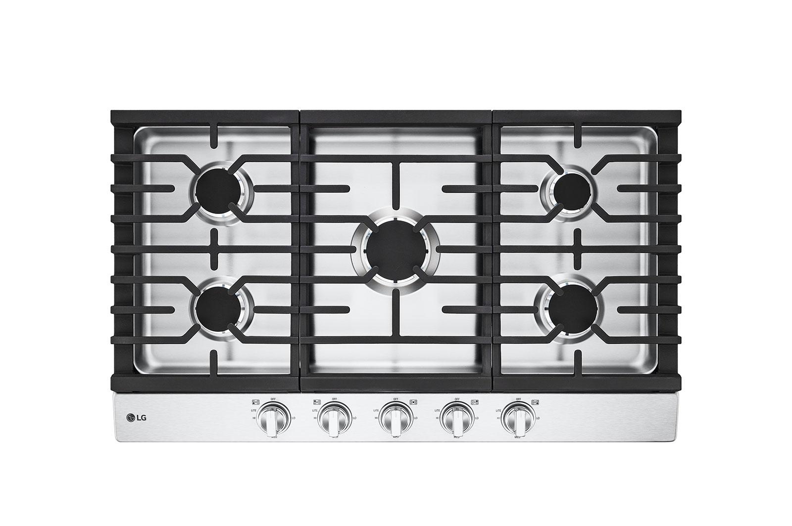 Lg 36" Gas Cooktop with UltraHeat™ 20K BTU Burner