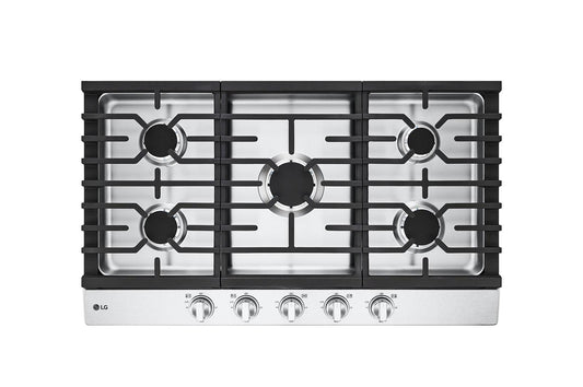 Lg CBGJ3623S 36 Inch Gas Cooktop with UltraHeat™ 20K BTU Burner