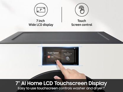 Samsung DV90F53AGY 7.6 cu. ft. Bespoke AI Ultra Capacity Front Load Gas Dryer with AI Home and AI OptiDry+ in Ivory