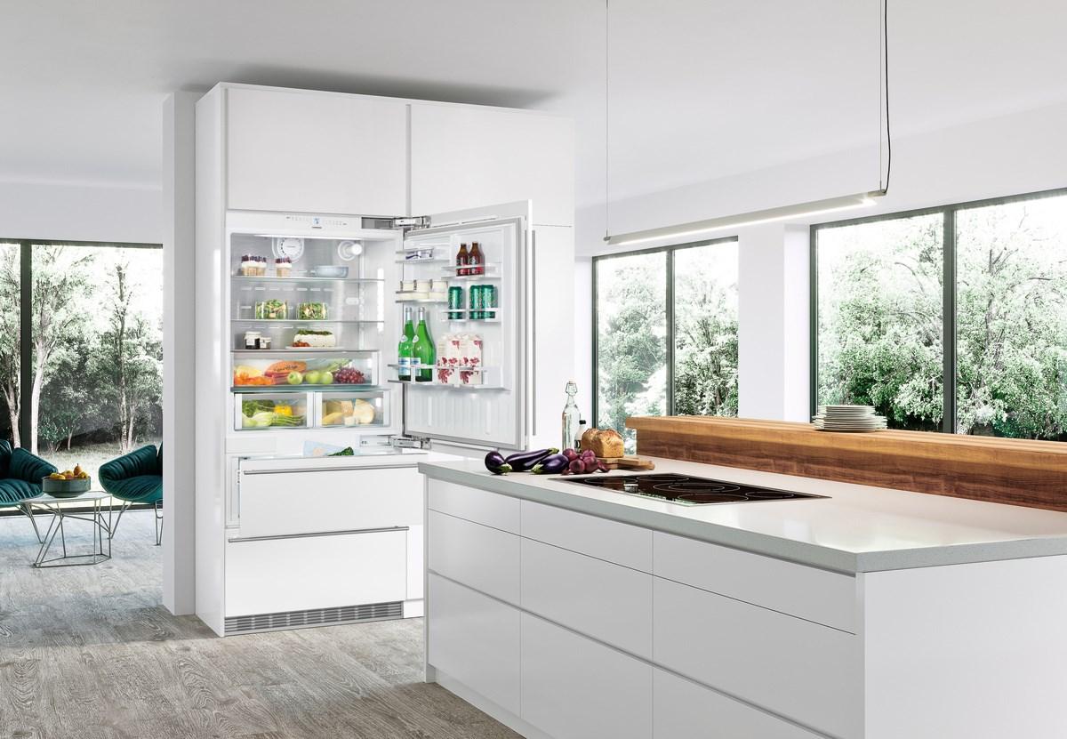 Liebherr Combined refrigerator-freezer with NoFrost for integrated use