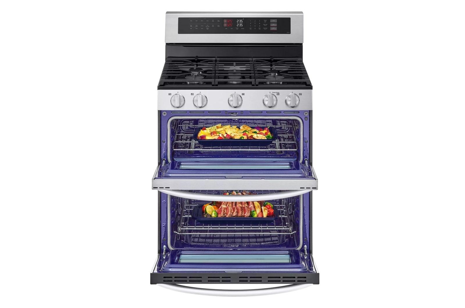 Lg LDGL6924S 6.9 cu. ft. Smart Gas Double Oven Freestanding Range with ProBake Convection®, Air Fry & Air Sous Vide