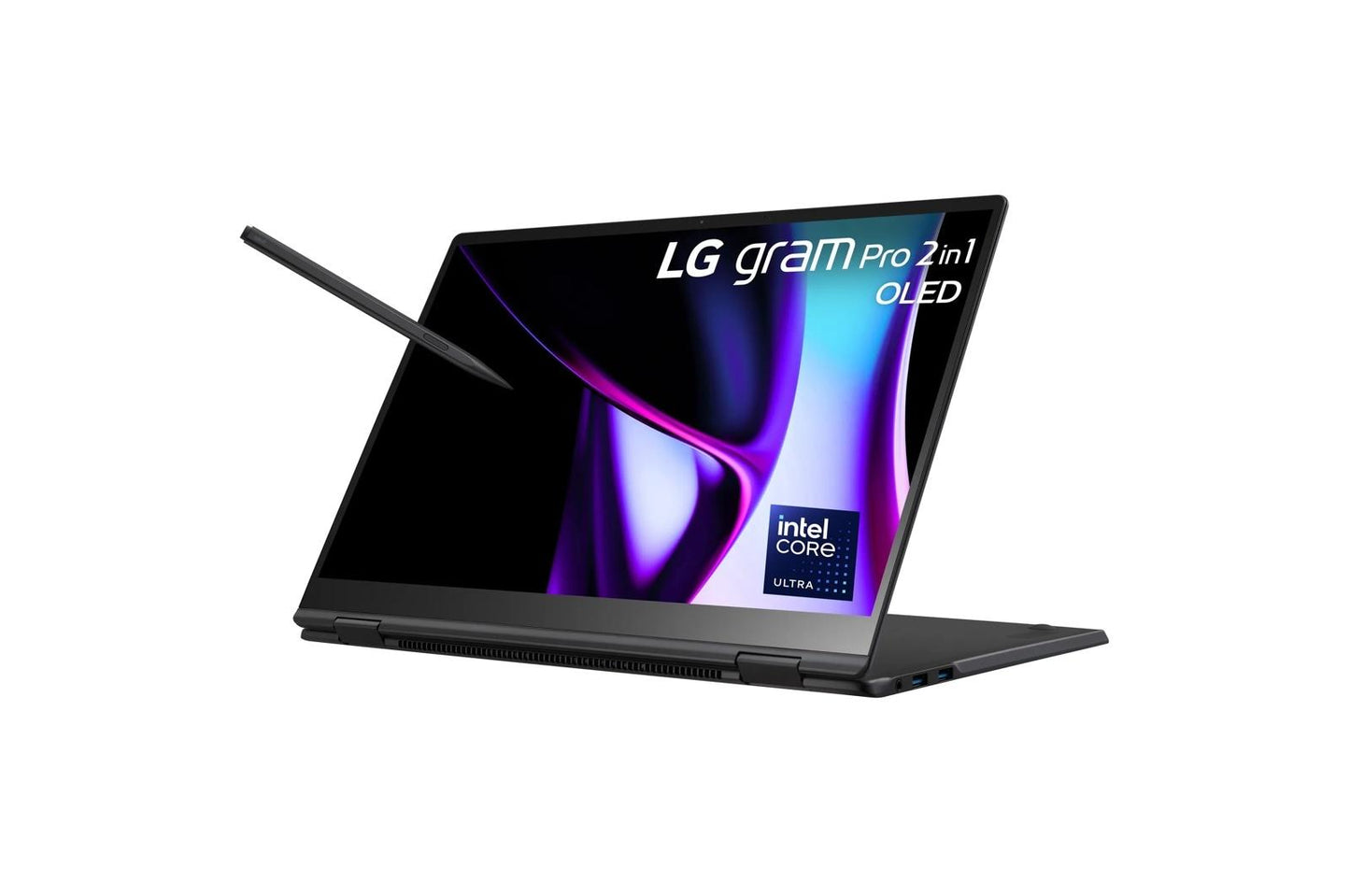16T90SPGAAB6U1 LG gram Pro 16 Inch 2-in-1 Thin and Lightweight Laptop, Intel® Evo™ Edition - AI-enabled Intel® Core™ Ultra 7 processor, Windows 11 Home, 16GB RAM, 1TB SSD, Black