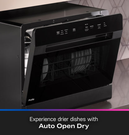 PZF560HGWBB GE Profile™ ENERGY STAR® Smart Compact Dishwasher for Countertop or Built-In