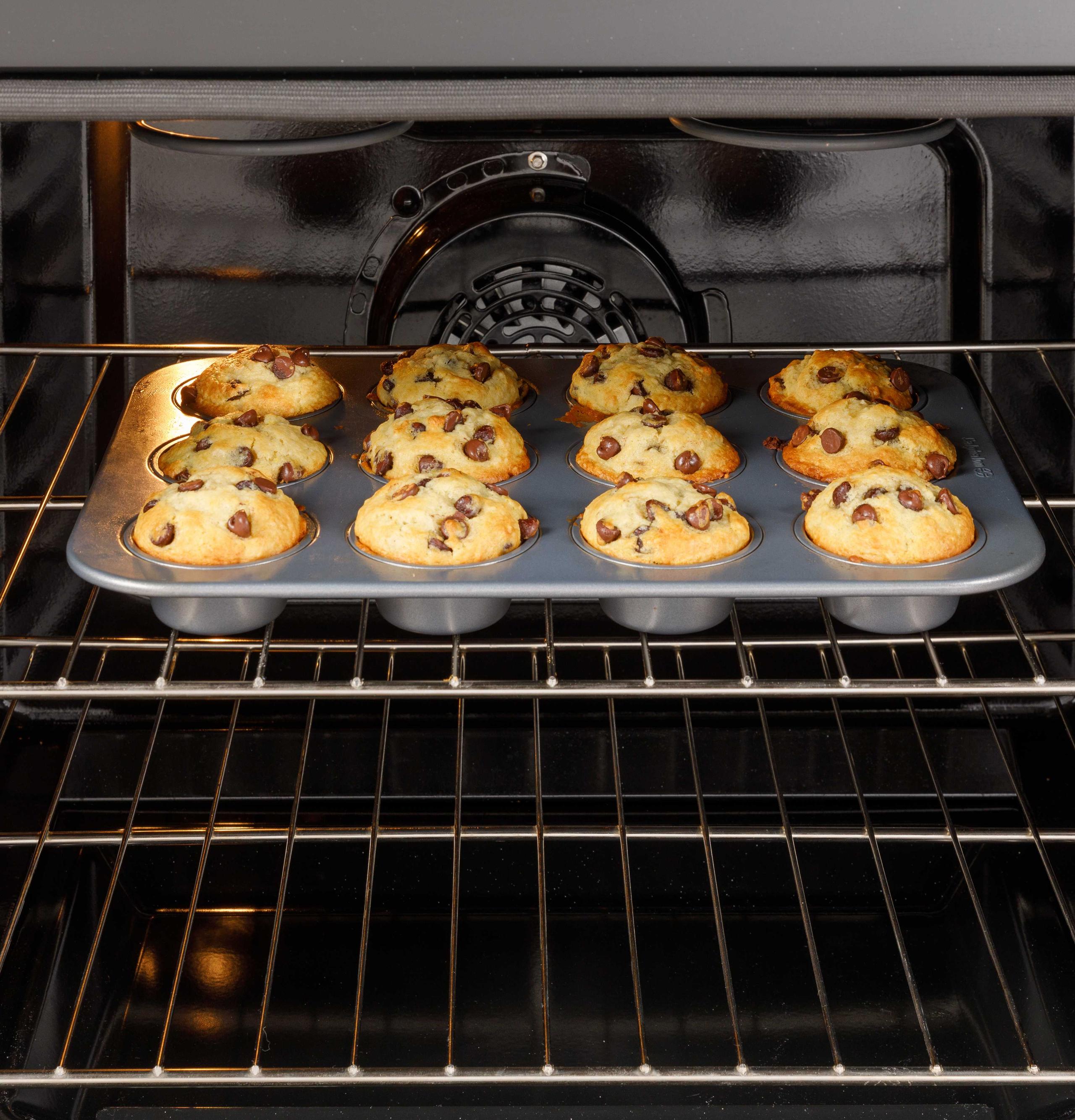 GRS600AVES GE® 30" Slide-In Electric Convection Range with No Preheat Air Fry and EasyWash™ Oven Tray