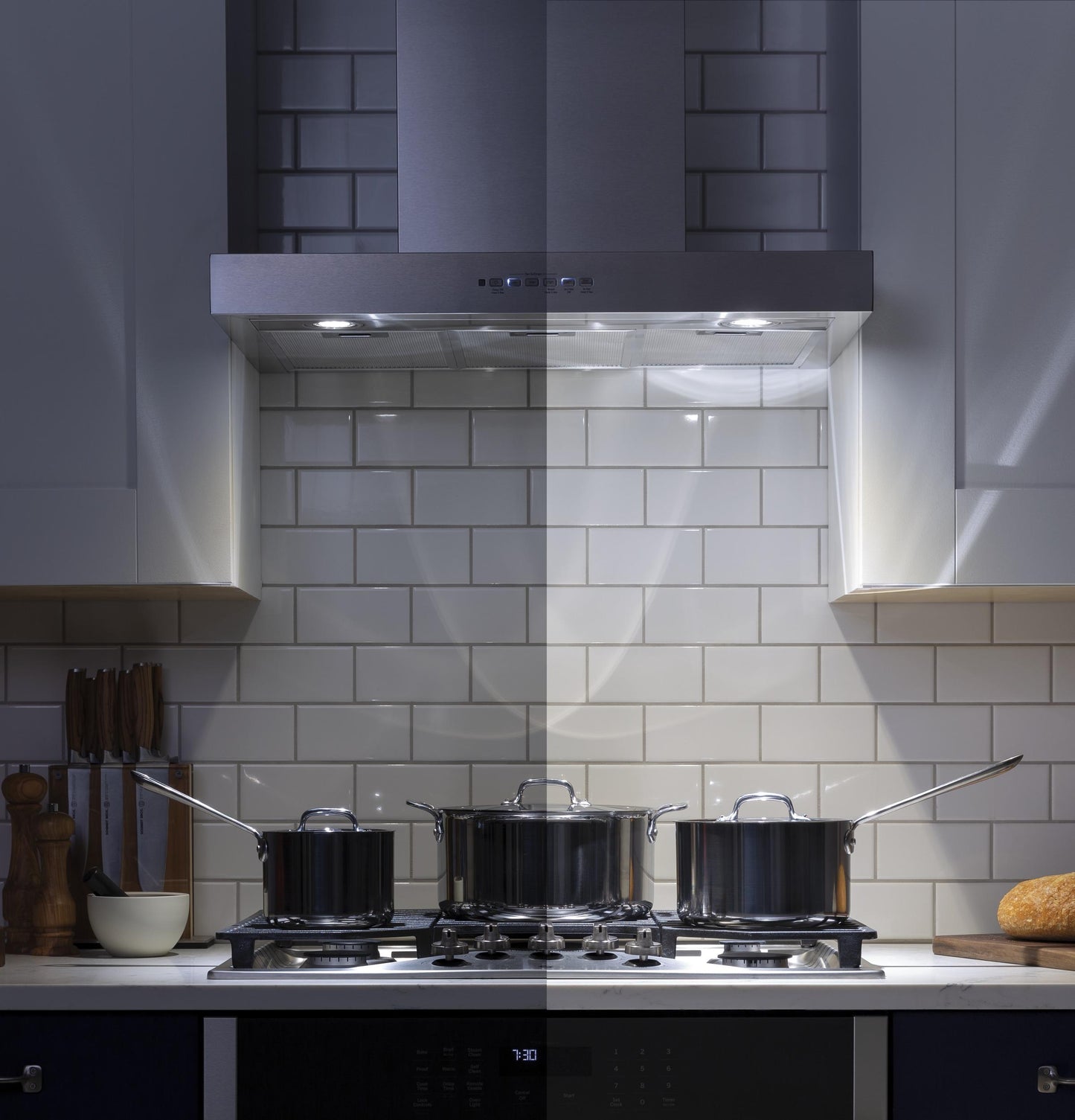 Cafe UVW8361SLSS 36" Designer Wall Mount Hood w/ Dimmable LED Lighting