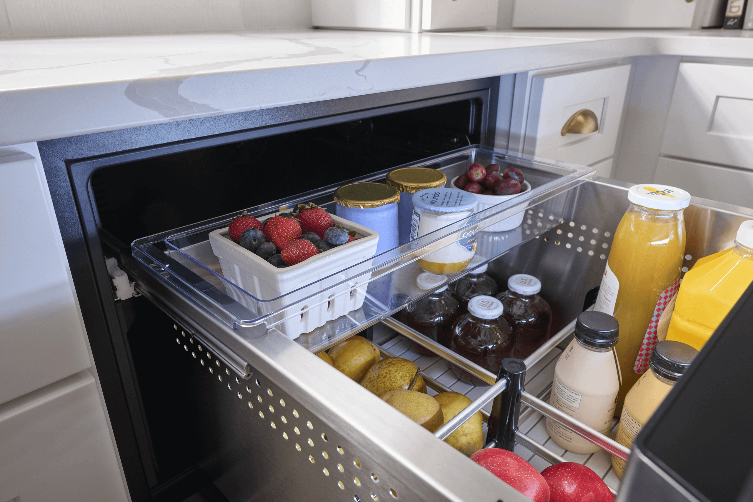 Zephyr PRRD24C2AS Presrv Refrigerator Drawers, 24in Compact, SS, 2 Zone