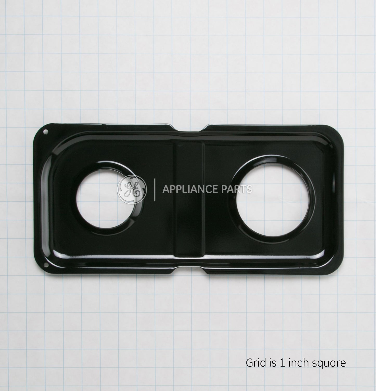 Ge Appliances WB34K10009 Gas Range Double Drip Pan - Right - Black Porcelain