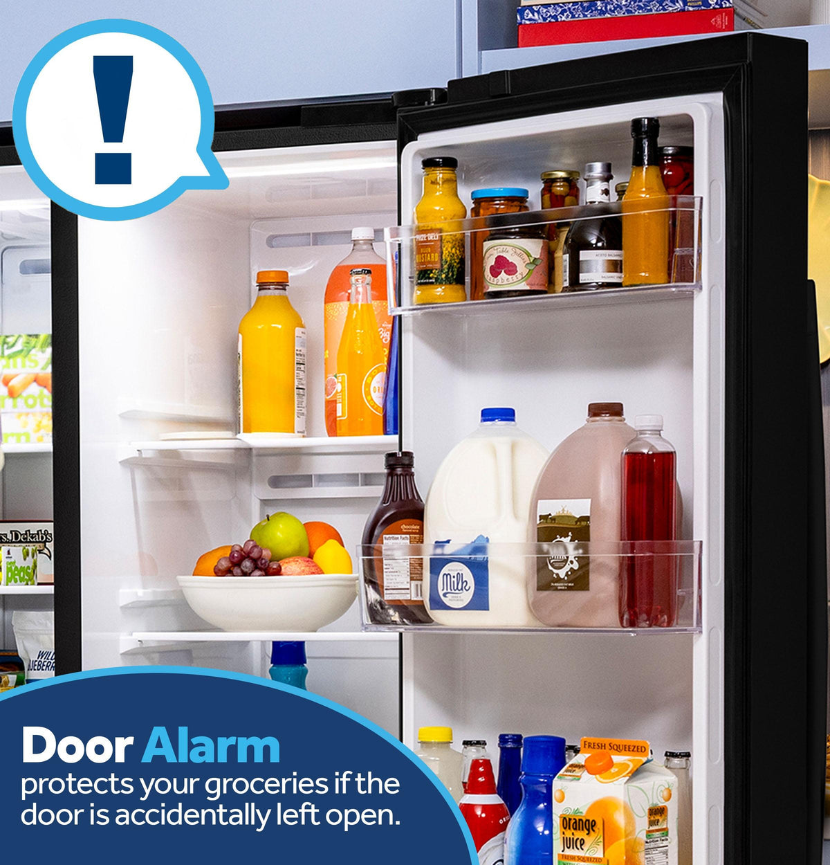 GZS24NGYBB GE® 23.6 Cu. Ft. Counter-Depth Side-By-Side Refrigerator with Extra Tall Dispenser and In-Door Icemaker