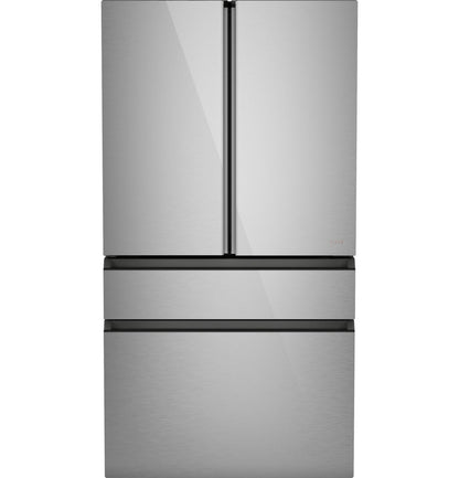Cafe CGE29DM5TS5 CAF(EBACK)™ ENERGY STAR® 28.7 Cu. Ft. Smart 4-Door French-Door Refrigerator in Platinum Glass With Dual-Dispense AutoFill Pitcher