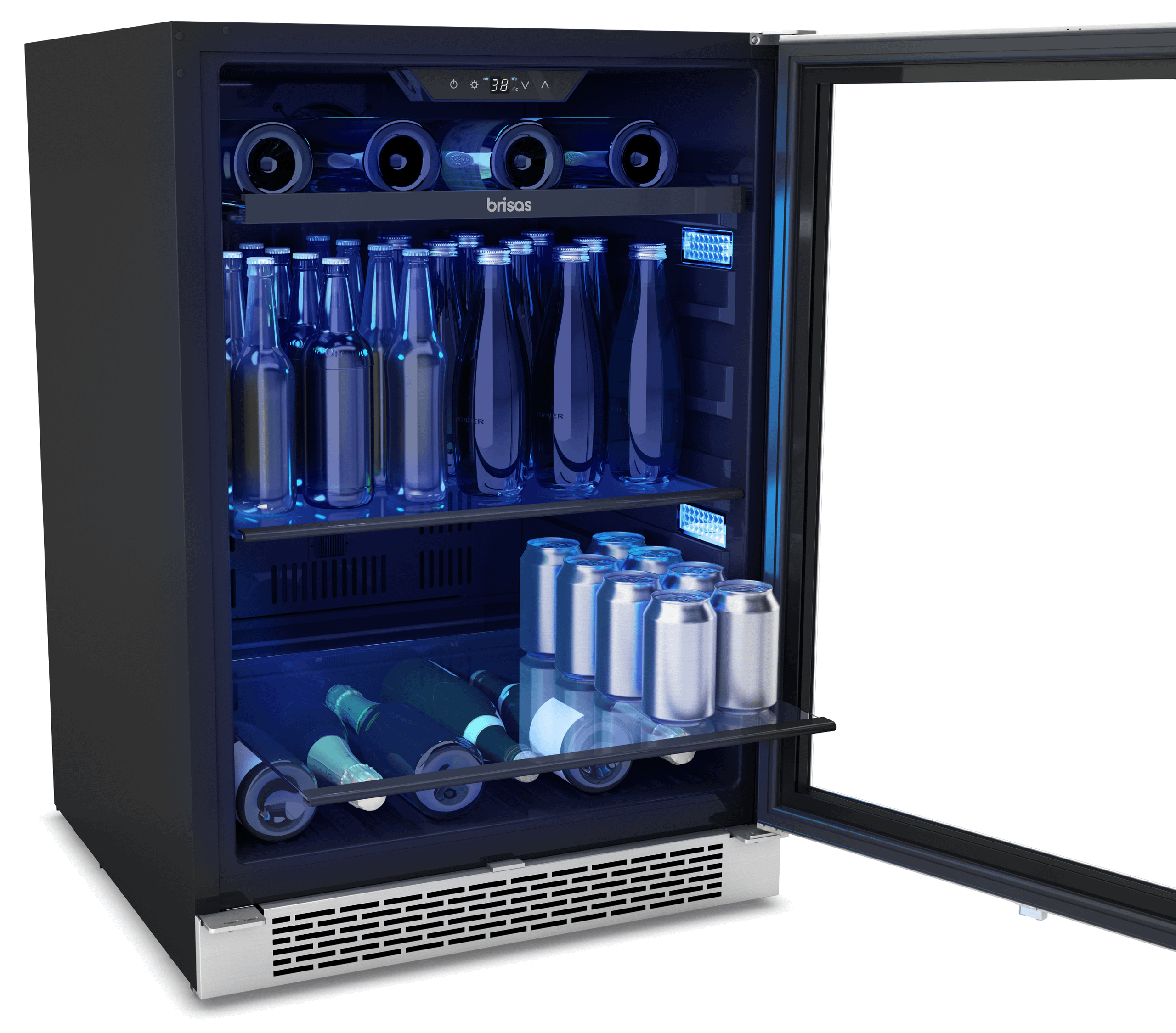 Zephyr BBV24C01AG Brisas 24 in. 8-Bottle and 112-Can Single Zone Beverage Cooler