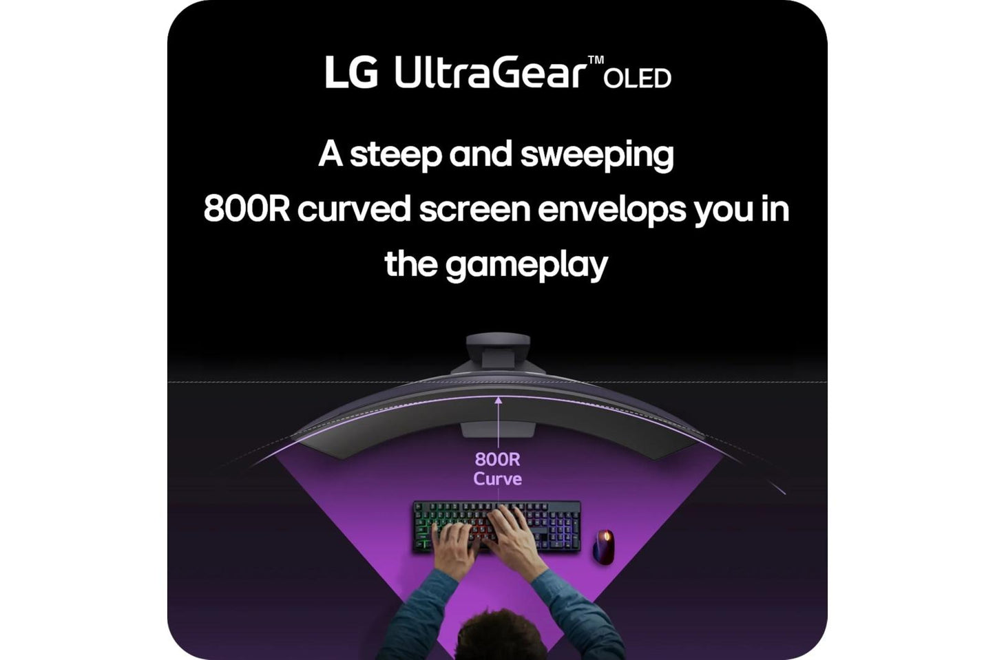 Lg 34GS95QEB 34 Inch UltraGear™ OLED WQHD 1440P 240Hz 0.03ms G-Sync Compatible 800R Curved Gaming Monitor - 34GS95QE-B