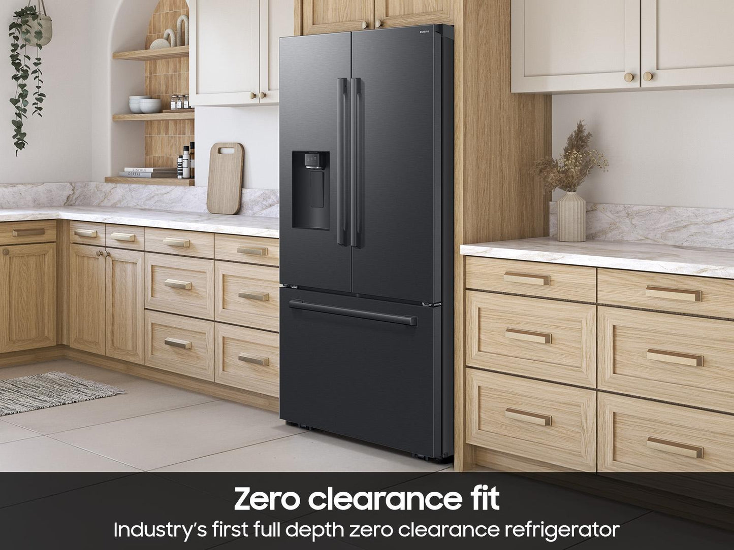 Samsung RF70H30GEE Bespoke AI 3-Door French Door Zero Clearance Fit  Sphere Ice™  29 cu. ft.