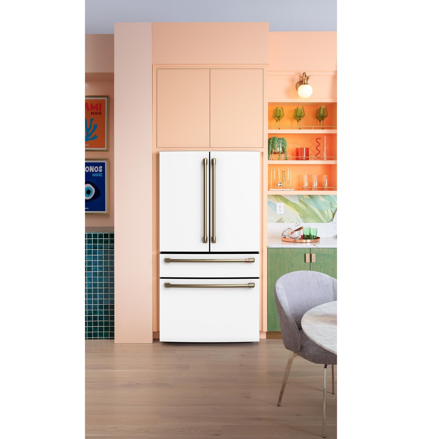 Cafe CJE23DP4WW2 CAF(EBACK)™ ENERGY STAR® 23.2 Cu. Ft. Smart Counter-Depth 4-Door French-Door Refrigerator With Dual-Dispense AutoFill Pitcher