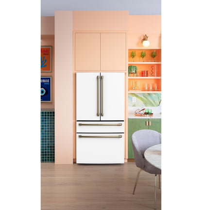 Cafe CJE23DP4WW2 CAF(EBACK)™ ENERGY STAR® 23.2 Cu. Ft. Smart Counter-Depth 4-Door French-Door Refrigerator With Dual-Dispense AutoFill Pitcher
