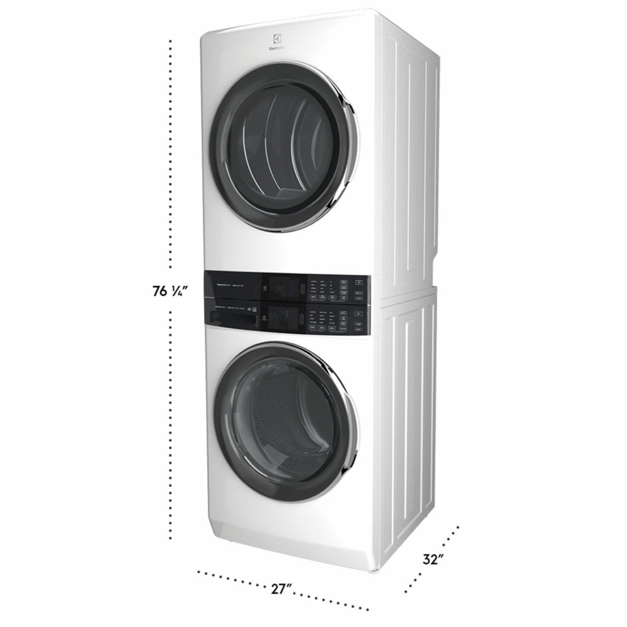 ELTG7600AW Electrolux Laundry Tower Single Unit Front Load 4.5 Cu. Ft. Washer & 8 Cu. Ft. Gas Dryer