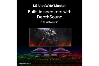 Lg 34U650AB 34 Inch UltraWide™ WQHD IPS 100Hz USB-C PD 96W Computer Monitor with Built-in KVM/Power