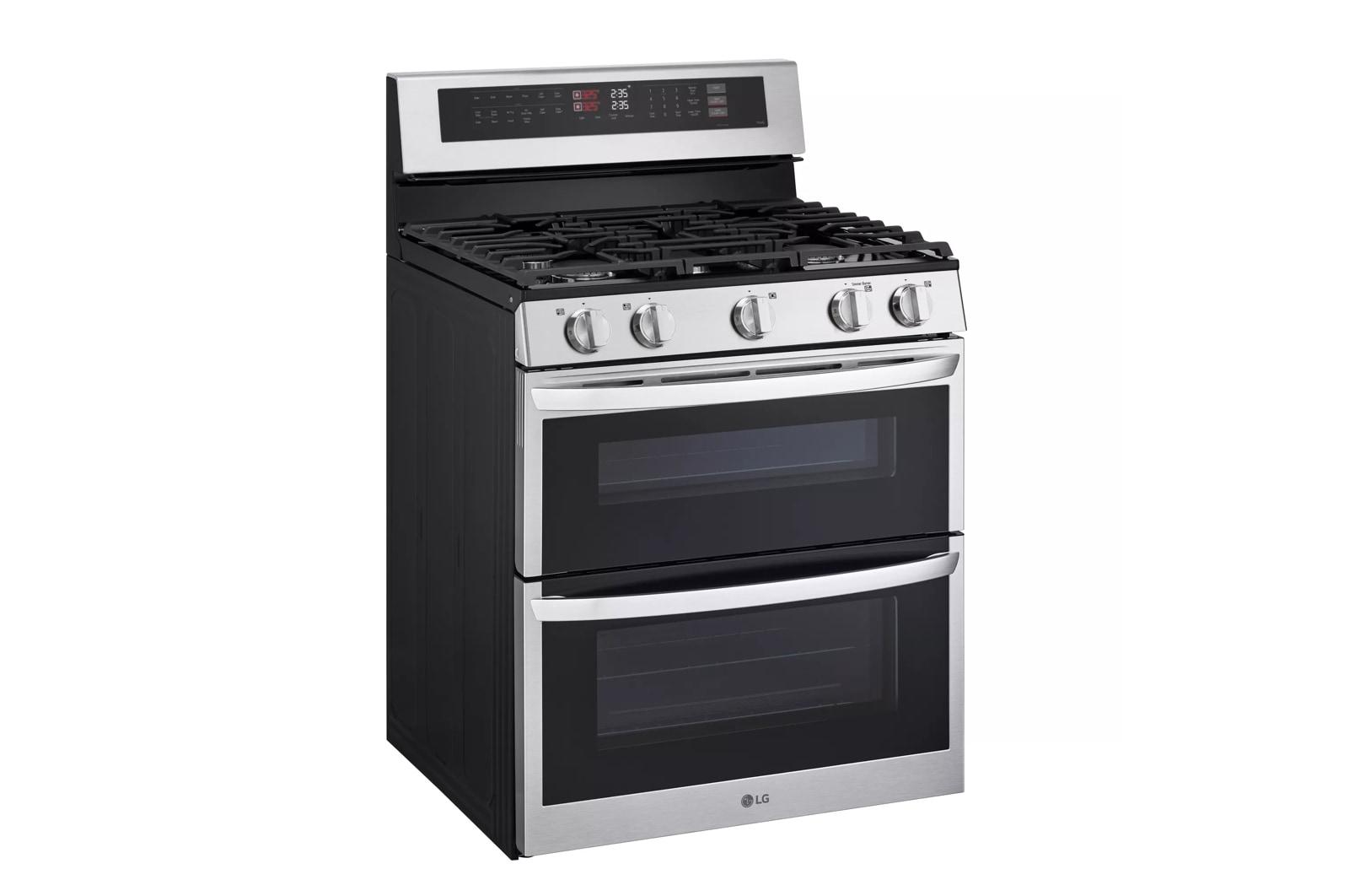 Lg LDGL6924S 6.9 cu. ft. Smart Gas Double Oven Freestanding Range with ProBake Convection® and Air Fry