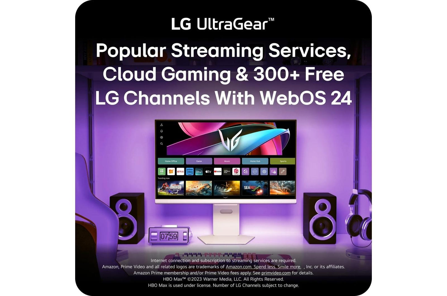 Lg 32G810SAW 32 Inch UltraGear™ IPS 4K UHD 144Hz 1ms G-sync Compatible HDR 400 AI Smart Gaming Monitor with webOS
