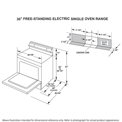 GE 30" Free-standing Electric Radiant Smooth Cooktop Range