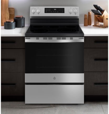 PRF700AYFS GE Profile™ ENERGY STAR® 30" Smart Free-Standing Electric Convection Range with No Preheat Air Fry and EasyWash™ Oven Tray