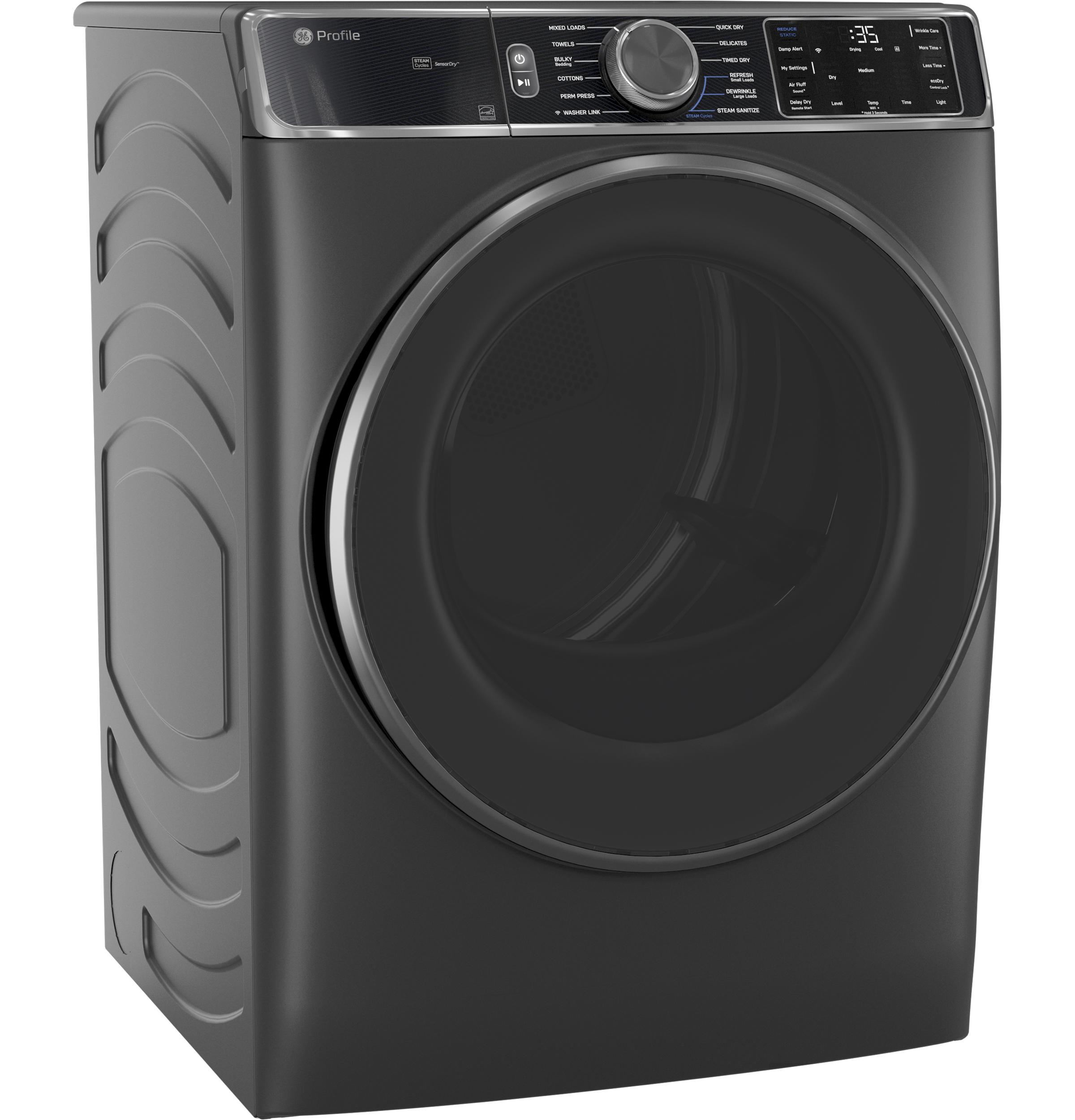 PFD95ESPWDS GE Profile™ ENERGY STAR® 7.8 cu. ft. Capacity Smart Front Load Electric Dryer with Steam and Sanitize Cycle