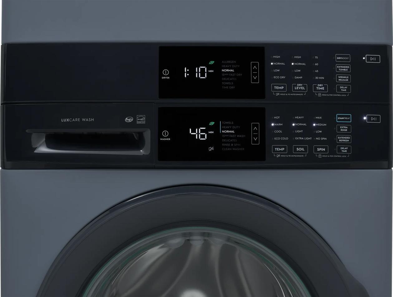 Electrolux ELTE7300AD Laundry Tower Single Unit Front Load 4.4 Cu. Ft. Washer & 8 Cu. Ft. Electric Dryer