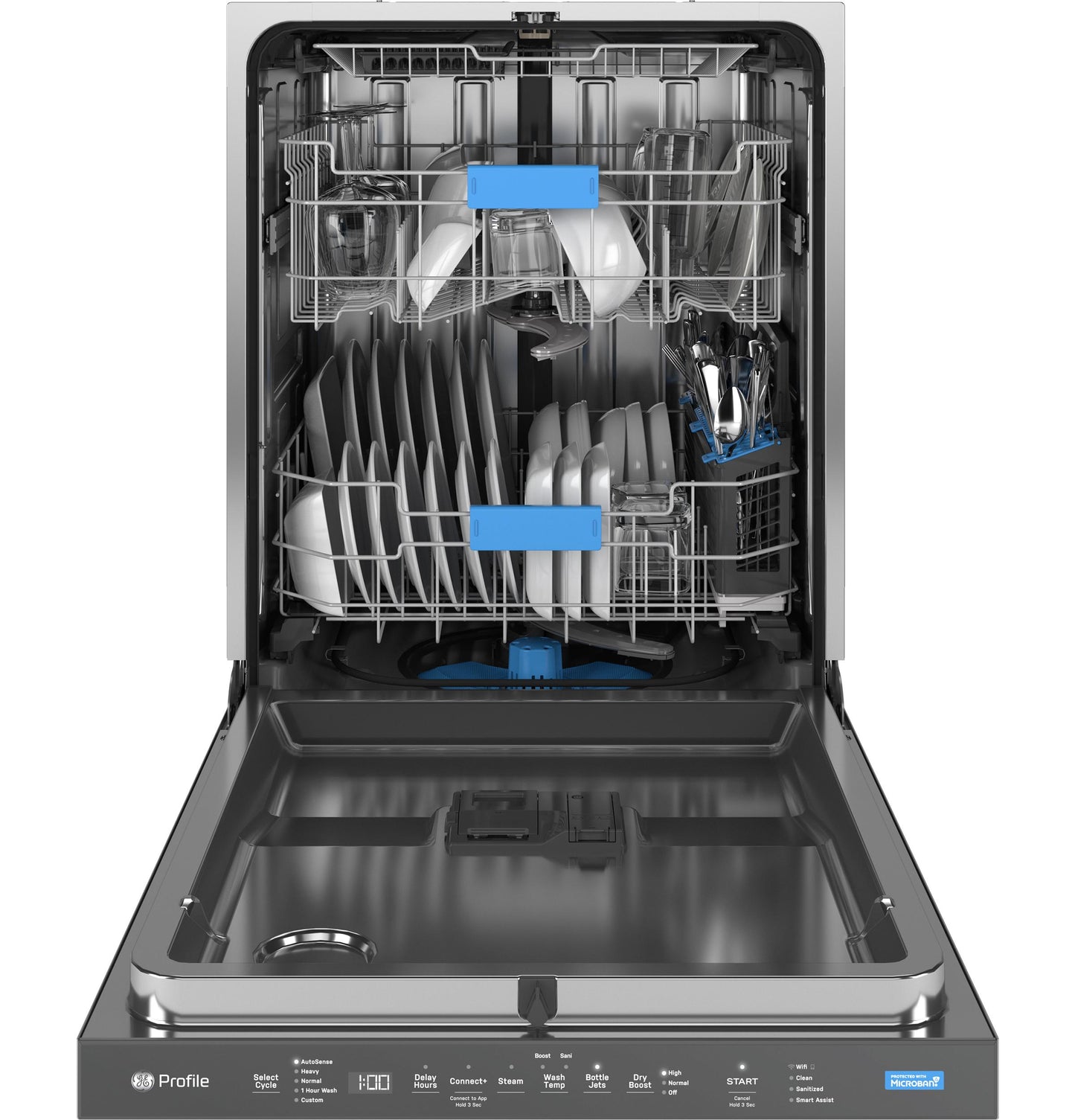 PDP715SYVFS GE Profile™ ENERGY STAR® Fingerprint Resistant Top Control Stainless Interior Dishwasher with Microban™ Antimicrobial Technology