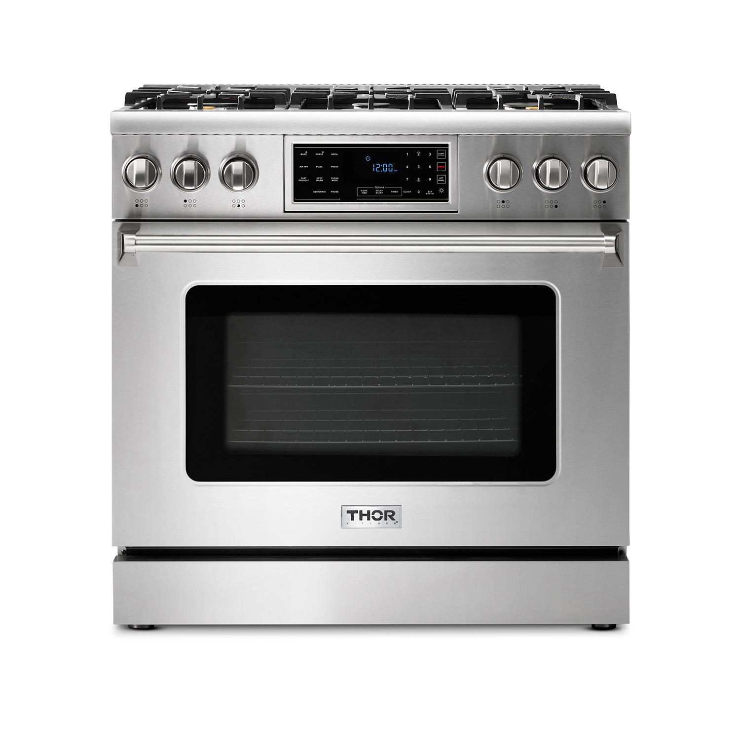 Thor Kitchen 36-inch Tilt Panel Professional Gas Range - Trg3601lp