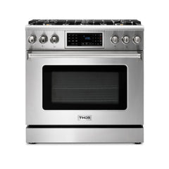 TRG3601 Thor Kitchen 36-inch Tilt Panel Gas Range - Professional - Model Trg3601