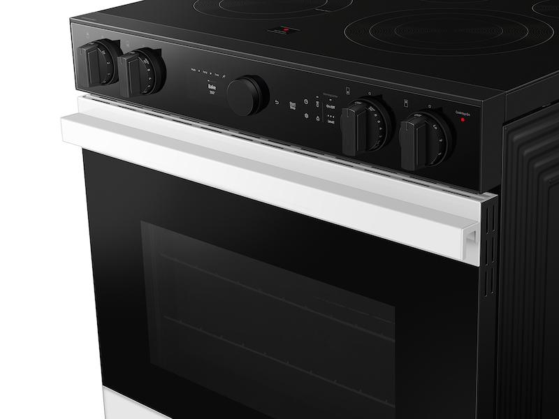 Samsung NSE6DB850012 Bespoke 6.3 cu. ft. Smart Slide-In Electric Range with Air Sous Vide & Air Fry in White Glass