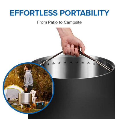 Napoleon Bbq NWFPMTIPHM Timberwolf Smokeless Fire Pit 18-inch, Matte Black , Wood, Matte/Matt Black