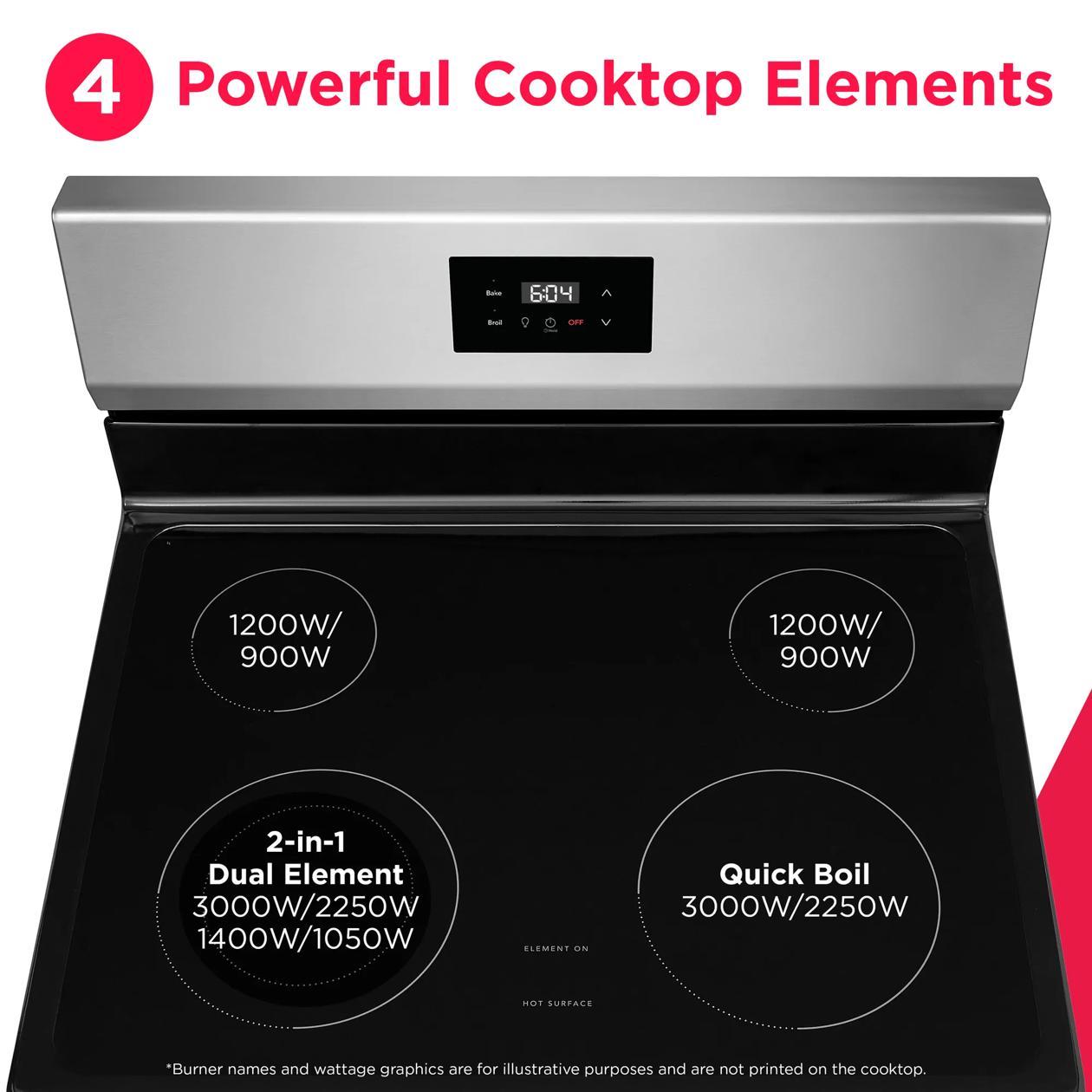 Frigidaire FCRE3050BS 30" Rear Control Electric Range