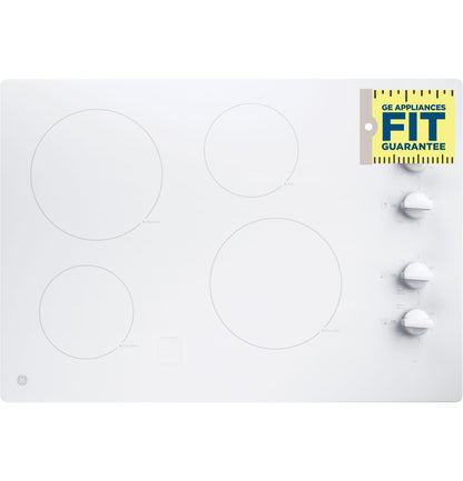 JP3030TWWW GE® 30" Built-In Knob Control Electric Cooktop