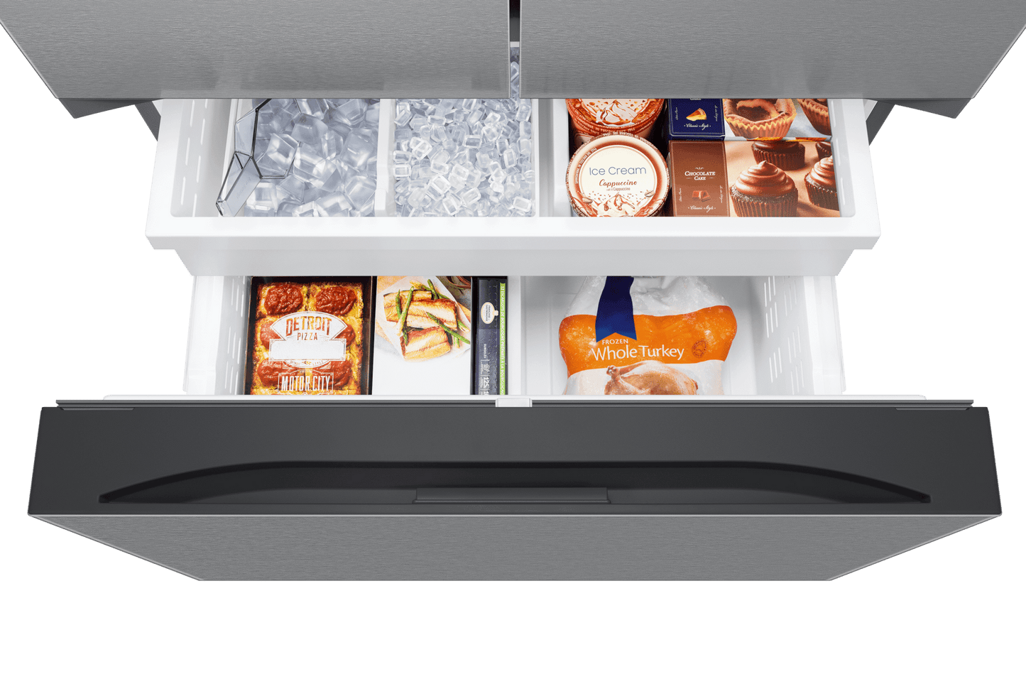 Samsung RF27CG5100SR Bespoke AI 3-Door French Door Mega Capacity  Dual Auto Ice Maker  27 cu.ft.