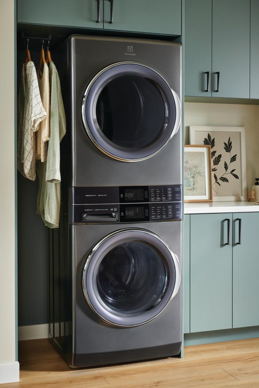 ELTE7600AT Electrolux Laundry Tower Single Unit Front Load 4.5 Cu. Ft. Washer & 8 Cu. Ft. Electric Dryer