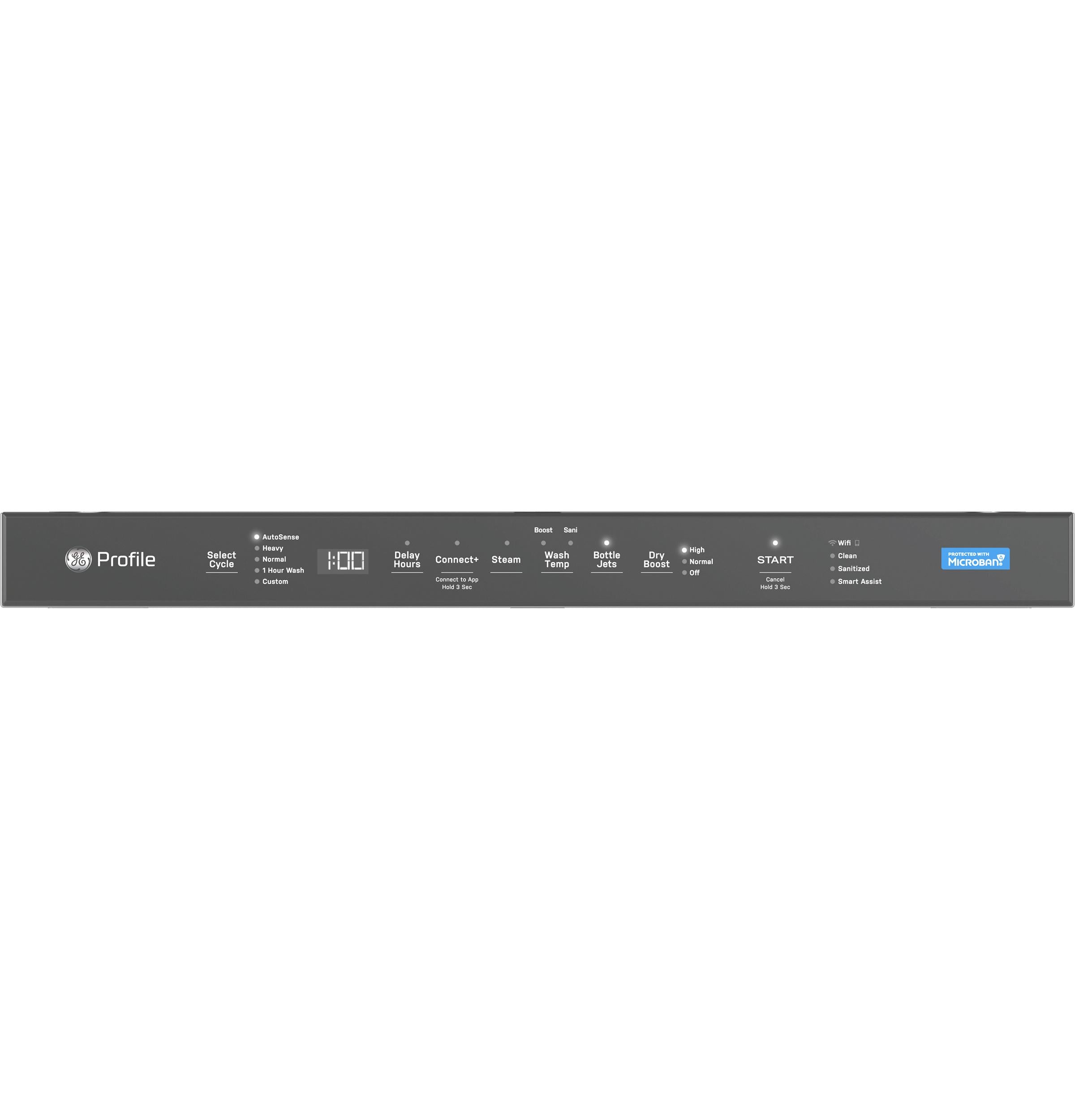 PDT715SYVFS GE Profile™ ENERGY STAR® Fingerprint Resistant Top Control Stainless Interior Dishwasher with Microban™ Antimicrobial Technology with Sanitize Cycle