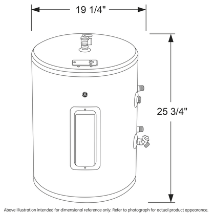 GE20P08BAR GE® 18 Gallon Electric Point of Use Water Heater