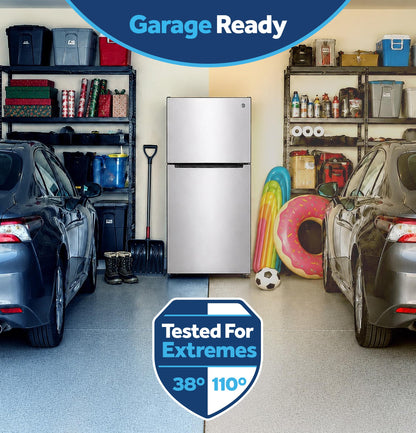 GPS19KYZFS GE 19 Cu. Ft. Garage Ready Top-Freezer Refrigerator