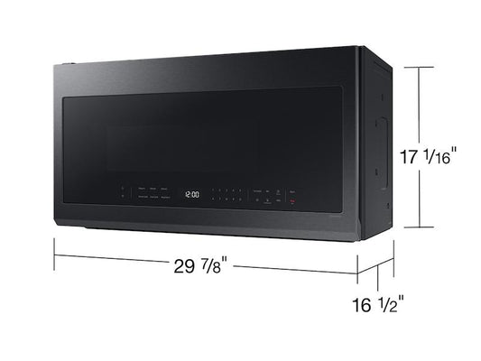 Samsung ME21DG6300MT 2.1 cu. ft. Over-the-Range Microwave with Wi-Fi in Matte Black Steel