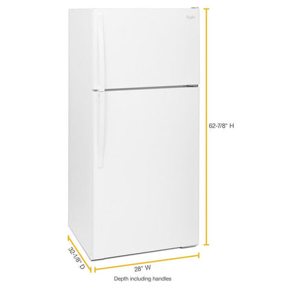 Whirlpool WRT134TFDW 28-inch Wide Top Freezer Refrigerator - 14 cu. ft.