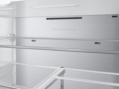 Samsung RF90F23AEW Bespoke 23 cu. ft. Counter Depth 4-Door French Door Refrigerator with AI Family Hub™+ AI Vision Inside™ in White Glass