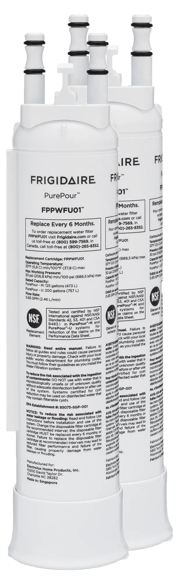 Frigidaire FPPWFU012PAK PurePour™ Water and Ice Refrigerator Filter PWF-1™ - Set of 2
