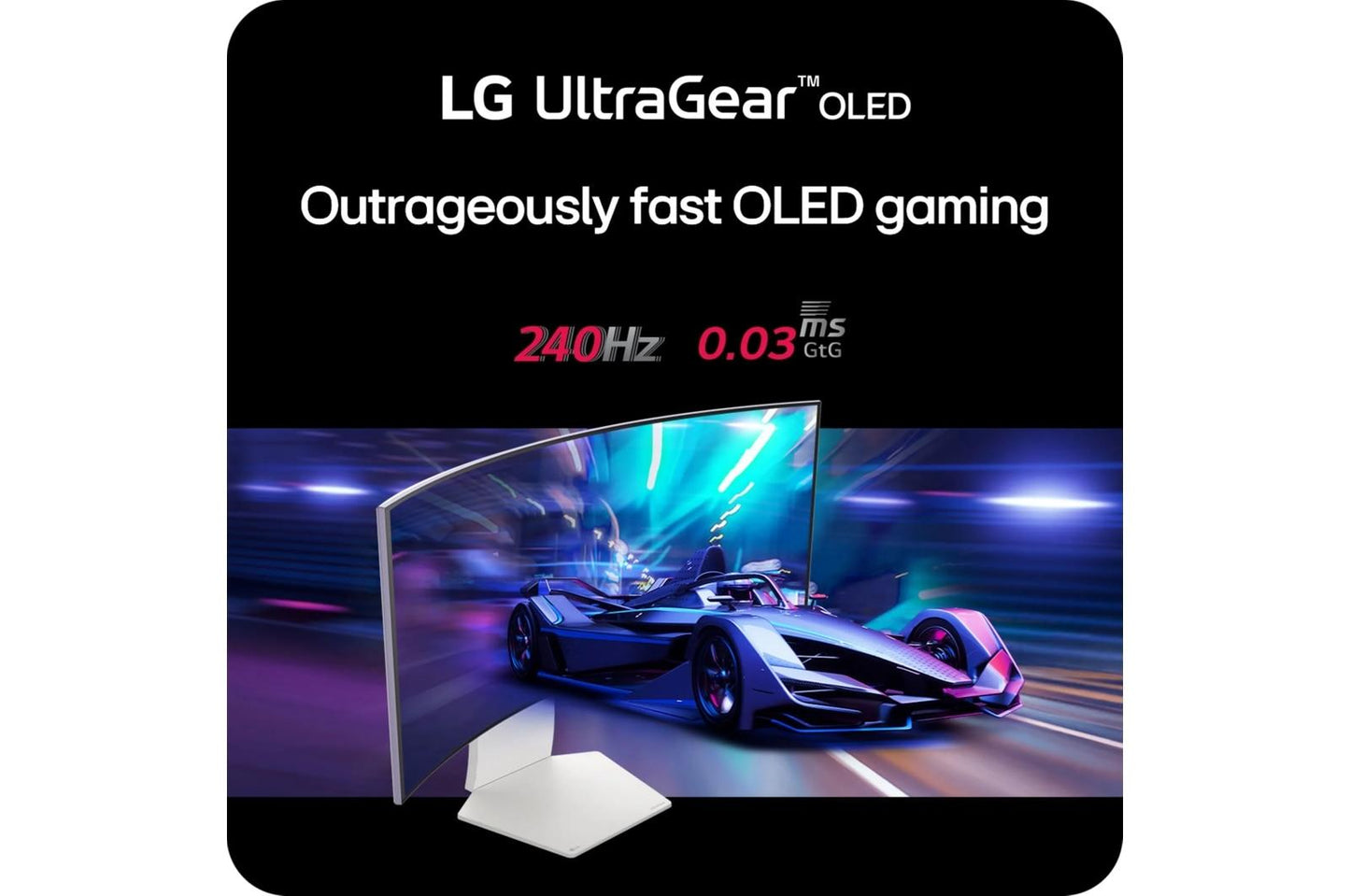 Lg 34GS95QEW 34 Inch UltraGear™ OLED Curved Gaming Monitor WQHD 1440P with 240Hz Refresh Rate 0.03ms Response Time