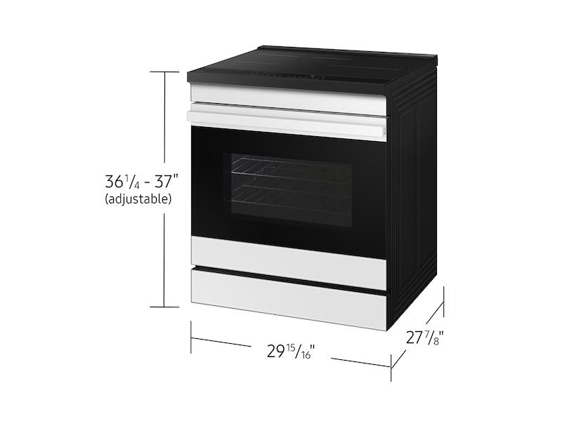 Samsung NSI6DB950012 Bespoke 6.3 cu. ft. Smart Slide-In Induction Range with Ambient Edge Lighting™ & Air Sous Vide in White Glass