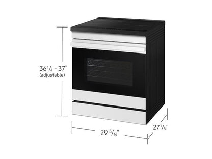 Samsung NSI6DB950012 Bespoke 6.3 cu. ft. Smart Slide-In Induction Range with Ambient Edge Lighting™ & Air Sous Vide in White Glass